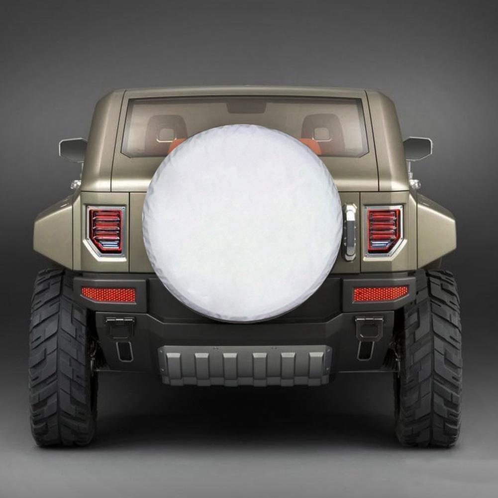 28inch Universal Spare Tire Tyre Cover Part Accessory Waterproof for Trailer RV SUV Truck White