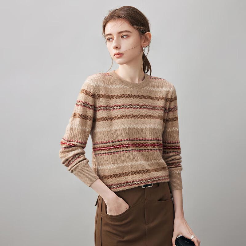 KEMEN BOKKA 2025 A/W Women's Fair Isle Jacquard Cashmere Sweater