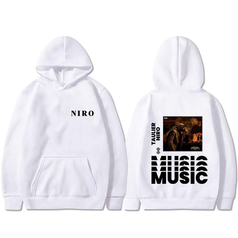 Rapper Niro Taulier Album Graphic Hoodie Men Women Hip Hop Rock Sweatshirt Unisex Fashion Vintage Casual Fleece Cotton Hoodies