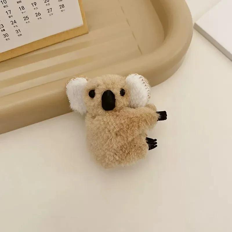 Cute Plush Koala Bear Hair Claw Clips for Girls Animal Hairpins Barrettes Headwear Soft Hair Accessories