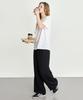 BASIC HOUSE Women'S Breathable Elastic Waist Wide Pants Black
