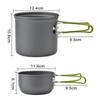 ZISIZ 1-2 Person Portable Camping Cookware & Stove Set