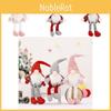 Charming Christmas Decor Creative Forest Old Man Doll With Knitted Hat And Hanging Legs