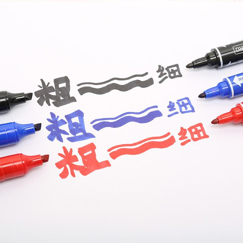 3 Color Double-headed Markers Oil Pen Permanent Dual Side for CD Metal Glass Fabric Ceramic Waterproof Paint Marker Graffiti Pen