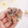 Cartoon animal elephant keychain, cute, diamond studded, little elephant, diamond studded bag pendant