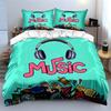 Music-Themed Educational Decor Set Soft Comfortable Duvet Cover Bedding Set Included 1*Duvet Cover & 2*Pillowcases, Gift