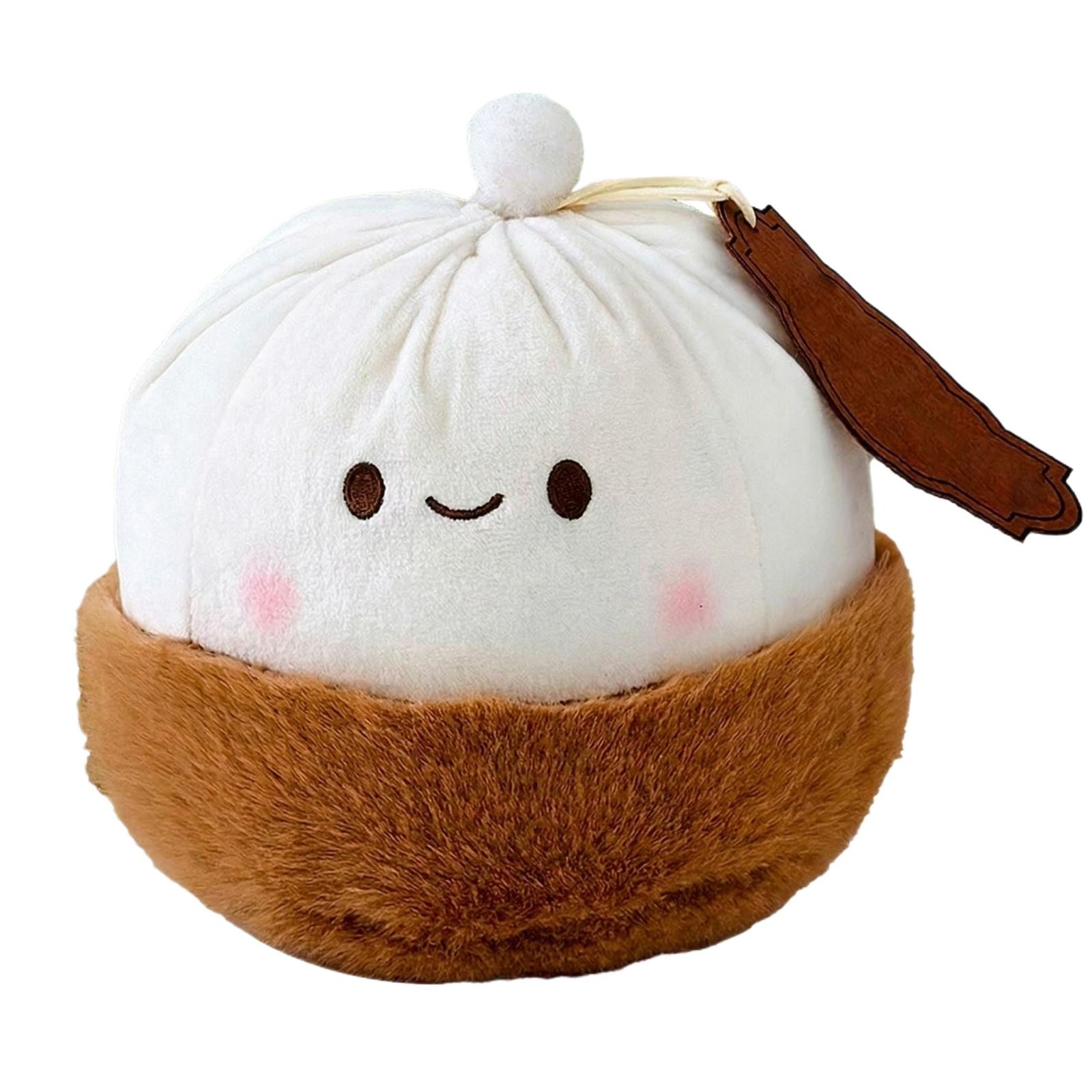 

Plush Stuffed Toy Soft Doll Cute Character Design Round Shape with Smiling Face and Soft Fabric Suitable for All Ages One Size