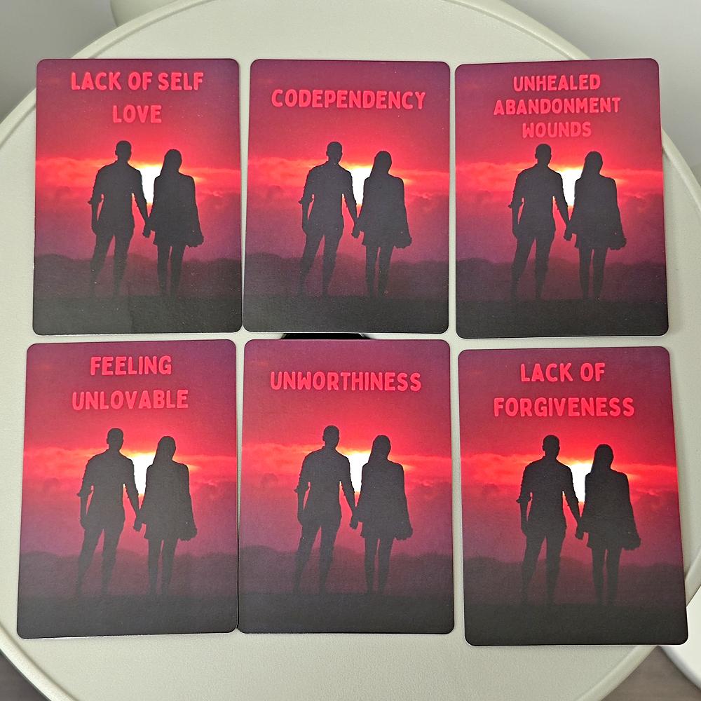Blocks To Love Oracle Deck 64 Cards 8.8*6.5cm Whats Blocking Twin Flame Soulmate Love Connection Spirit Tarot