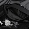 Heavy Industry Embroidery Sequins Velvet Plus-Size Black A-line Winter Skirt