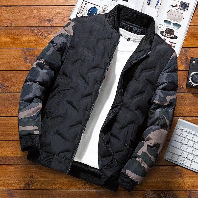 Mens Winter Jackets and Coats Outerwear Clothing Camouflage Bomber Jacket Men's Windbreaker Thick Warm Male Parkas Military
