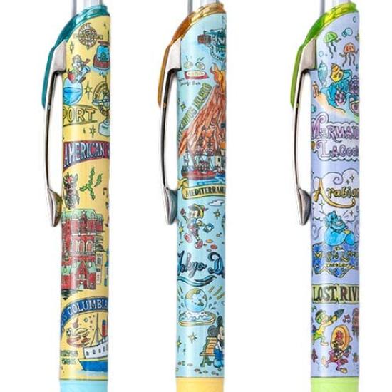 Mickey Friends Ballpoint Pen Handwritten Design Park Map Disney Souvenir Disney Resort & Set, Series, Design, Stationery, [Tokyo Exclusive]
