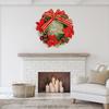 Christmas Wreaths for Front Door Winter Colorful Plating Balls Wreath with Merry Christmas Signs for Home Decor Party Holiday