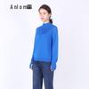 Anlom Women's Nordic Blue High-Neck Wool Knit Sweater