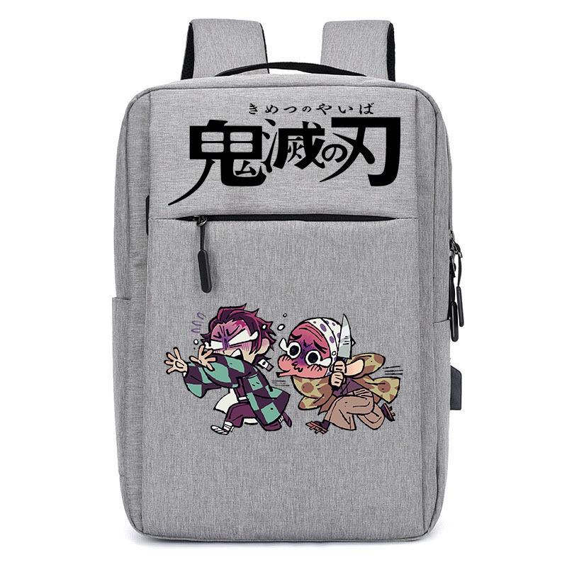 Japan Cartoon Comics Demon Slayer USB Charging Backpack Large Capacity Student Casual Backpack 0004
