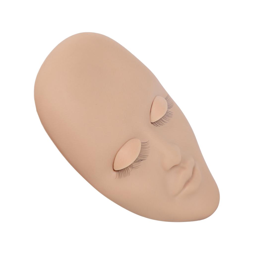 Lash Mannequin Face 3 Pairs Removable Eyelids Eyelash Extension Practice False Face for Beginners