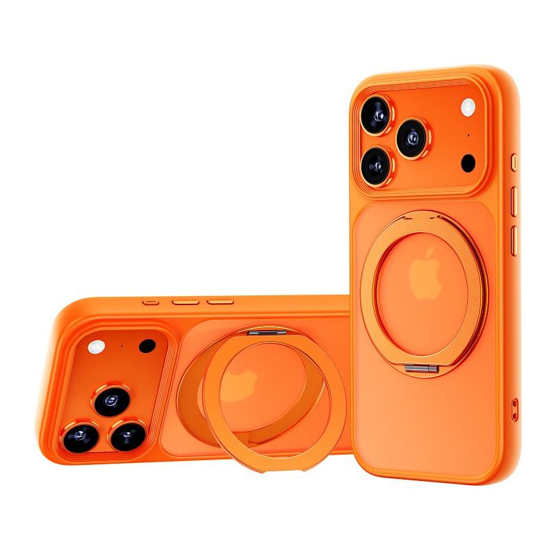 Matte Anti-Slip Phone Case With 360 Rotating Stand IPhone 17 Pro Max 16 15 14 Soft TPU Shockproof Cover In Multiple Colors
