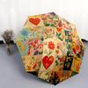 1 PC Automatic Folding Umbrella - Unique flowers Pattern, Portable & Foldable Design with 8 Ribs, Christmas Birthday Gifts