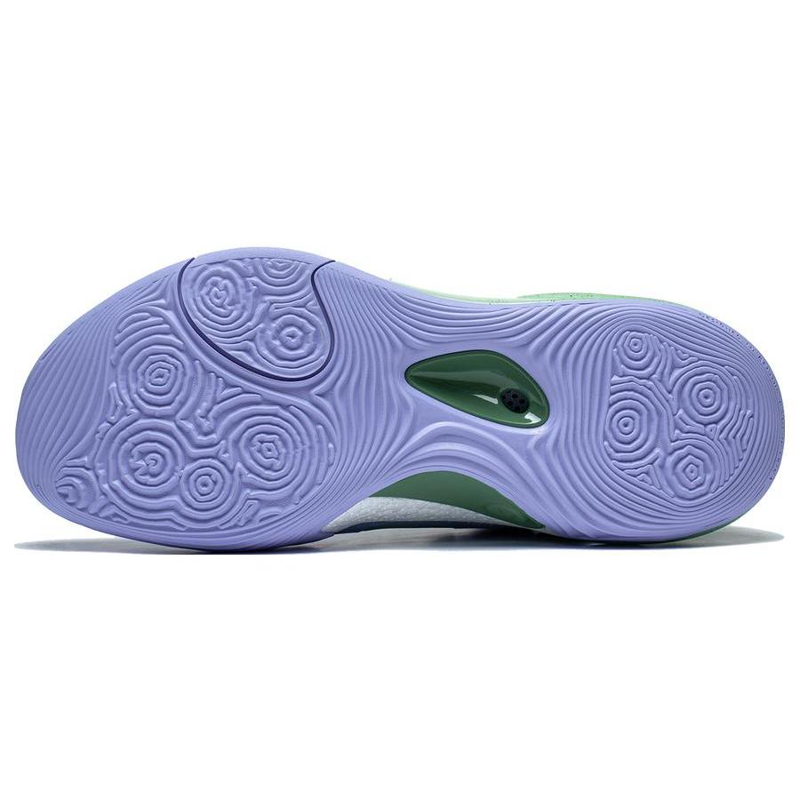 Li Ning YuShuai 17 Textil, Kunstleder Abriebfest Mittelhohe Basketballschuhe Herren Lila Cyan ABAT043-8