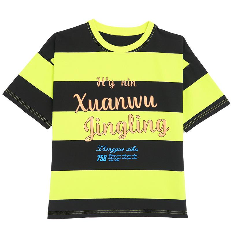 

Children s Hip Hop Girls Boys Dance Costume Jazz Dance Costume Party Performance Stage Overalls Green Orange T Shirt Jumpsuit 110cm