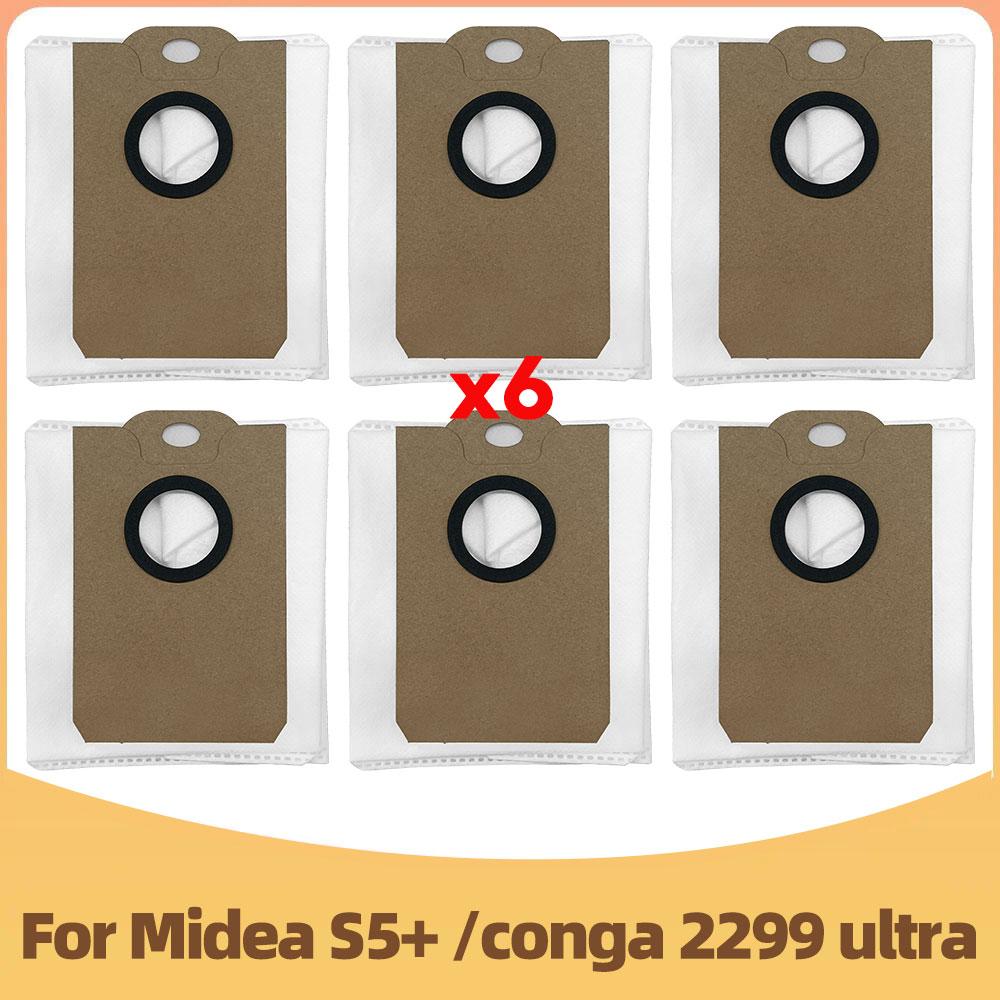 Compatible For Midea S5 Plus / Conga 2299 Ultra Home X-Treme Genesis Robot Vaccum Parts Main Side Brush Mop Dust Bag Filter