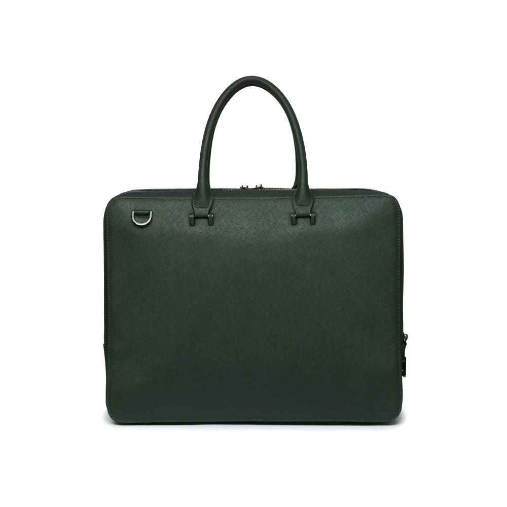 Tantin Noble Briefcase Cowhide Document Bag T13807 Green
