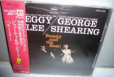 CD PEGGY LEE, GEORGE SHEARING - Beauty And The Beat!  CP325309 Capitol Records 1987 Japan Jazz Used