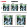 2pcs  2D plane printing Creative Curtains Waterfall Landscape Versatile 100% Polyester (without rod) Holiday for Bedroom &
