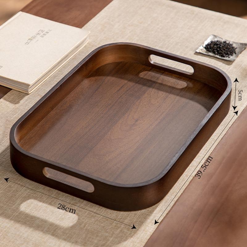 Gianxi Tea Tray Home 2025 New Small Tray Tea Cup Tea Tray Tea Set Storage Plate Solid Wood Tea Plate