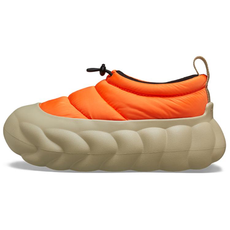 Crocs Comfortable and Versatile Low-top Casual Shoes Unisex Orange Beige