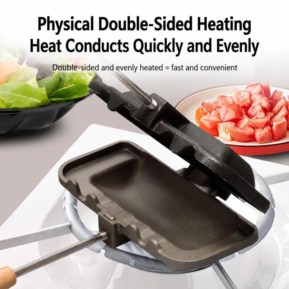 Die Cast Aluminum Toastie Maker Panini Press Stovetop Toasting Grilling Cooking