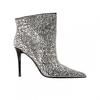 Womens/Ladies Sentinel Rhinestone Metallic High Stiletto Heel Ankle Boots