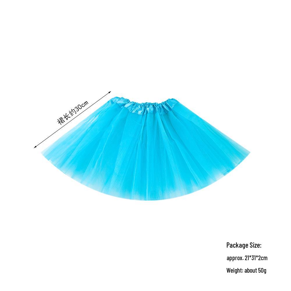 Fustă Tutu Pufos cu Trei Straturi pentru Dans, pentru Copii, cu Talie Elastică