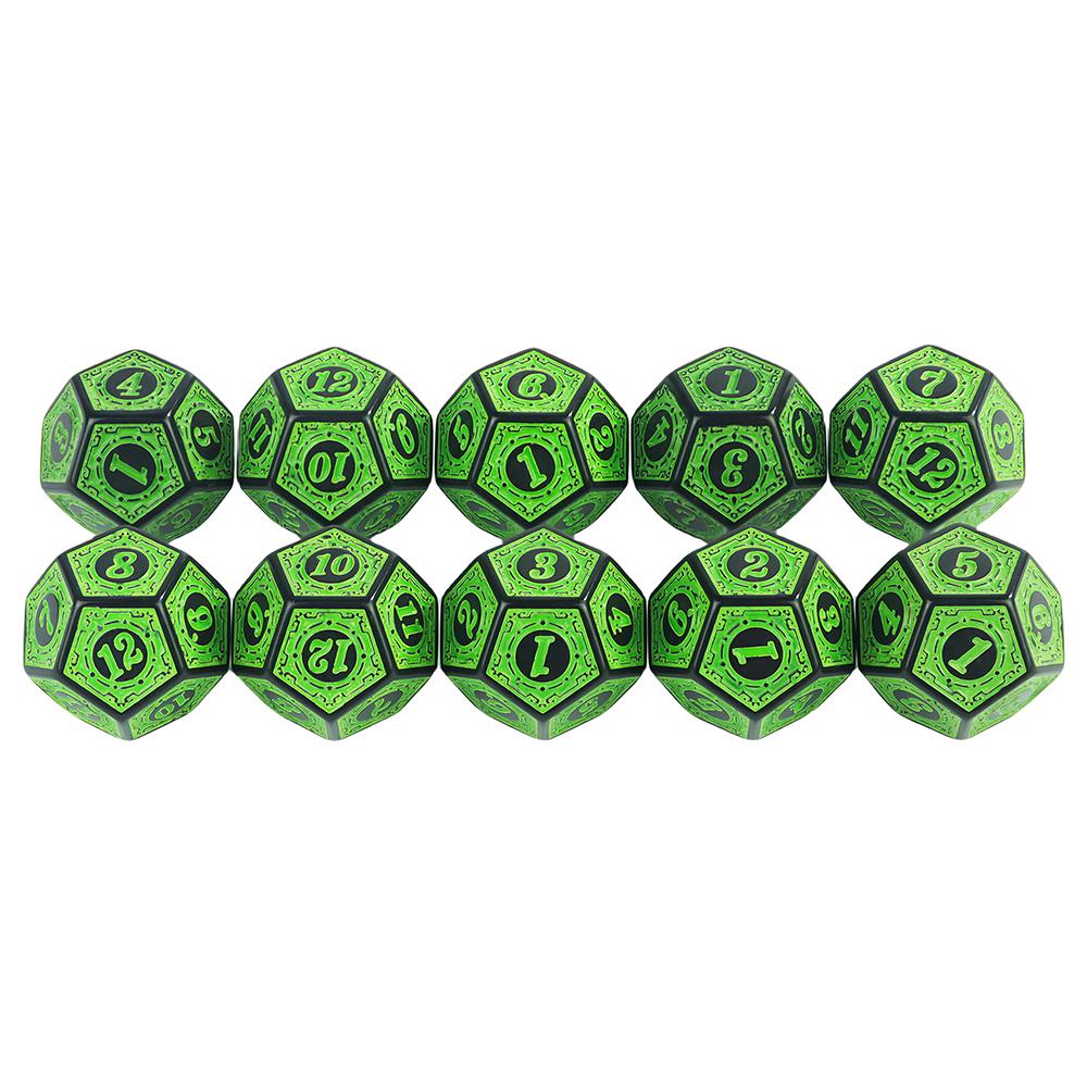 

Набор кубиков D12, 10 шт., 12-сторонние для настольных игр, Dragon Rpg, Dados Jogos Dnd, в качестве подарка на Рождество и день рождения