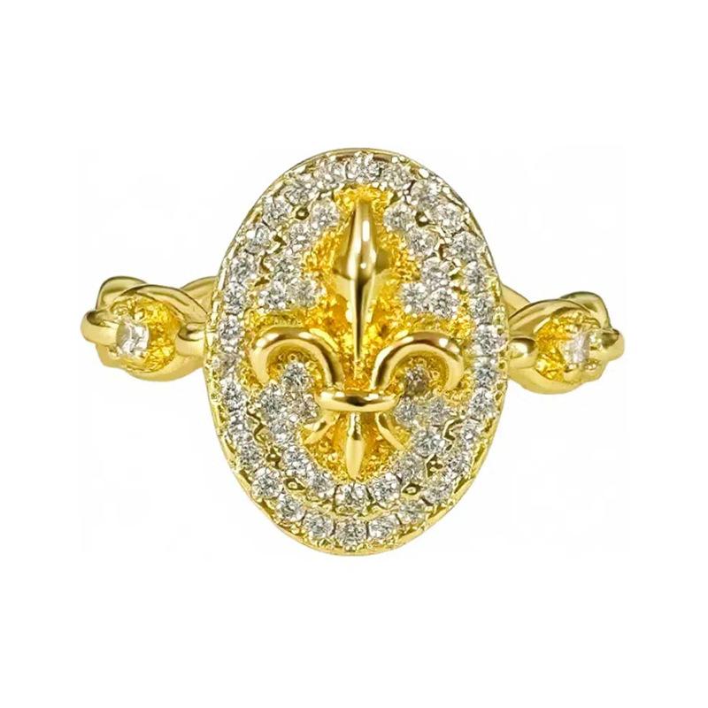 Medieval Vintage Retro Stacked Wearing Micro-Inlaid Zircon Temperament Ring Women'S Niche High-End Light Luxury Butterfly Ring