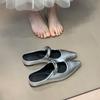 Niche High-end Pointed Head Shallow Mouth Half Drag 2025 New Inner Height Increase Commuter Bag Head Slippers Women