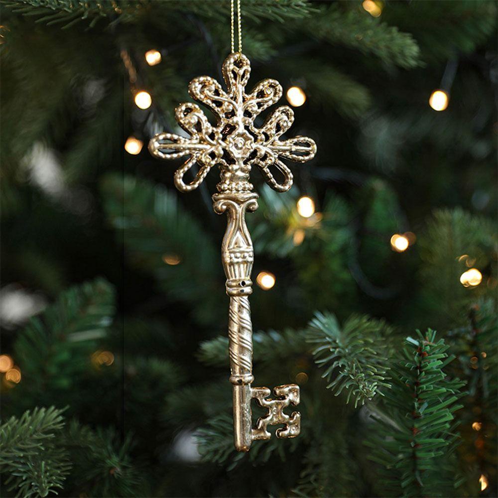 Plastic Xmas Ornament Ball Gold Christmas Tree Ornament Creative Xmas Baubles  Scene Making