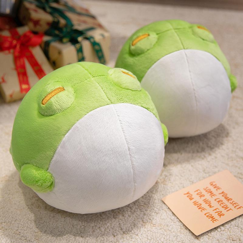 25cm Cartoon Green Fat Frog Animals Plush Toys Soft Dolls Throw Pillow Kawaii Baby Comfort Home Decor Birthday Gifts for Girls