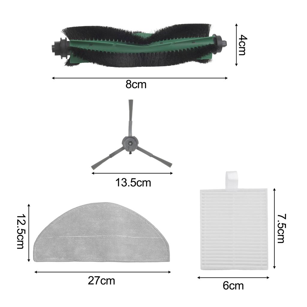 For Conga 7490 For Ultimate Home For X-Treme Robot Vacuum Cleaner Accessories Main Side Brush Filter Mop Pad Dust Bags