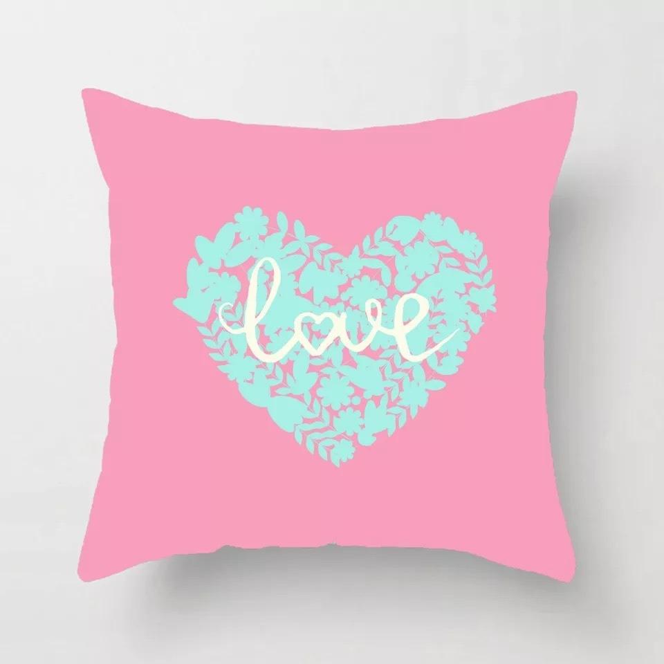 Office Sofa Cushion Cover Valentine's Day Confession Creative Love Pattern Pillowcase Luxury Home Decoration Cushion Cover