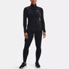 Under Armour Authentics ColdGear® Printed Sports Half-Zip Stand Collar Long Sleeve T-Shirt Women Tops Black 1368699-001