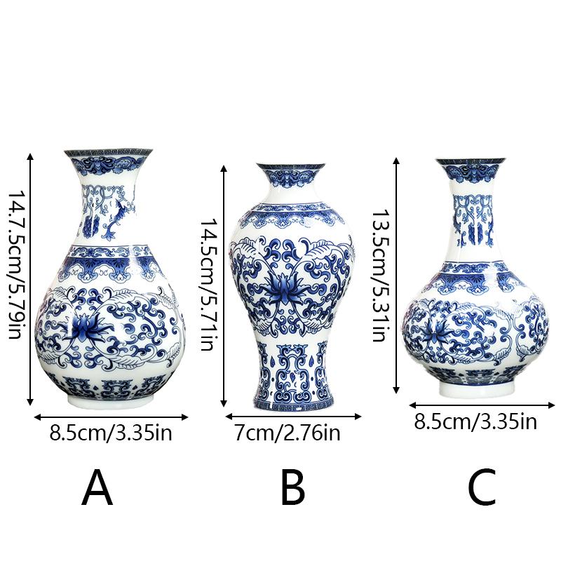 1PC Bamboo Celadon Vase Wall Hanging Home Decor Antique Ceramics Flower Arrangement