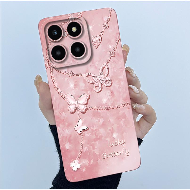 For Honor X6a X6b X6c X6 X6s Case Simplicity flower Soft Silicone Cover For HonorX6a X 6B X6 b Shell Lens Protective Phone Funda