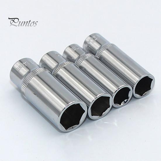 Puntos 1/4inch Deep Socket 4-14mm Hex Nut Driver Wrench Car Repair Tool Accessories