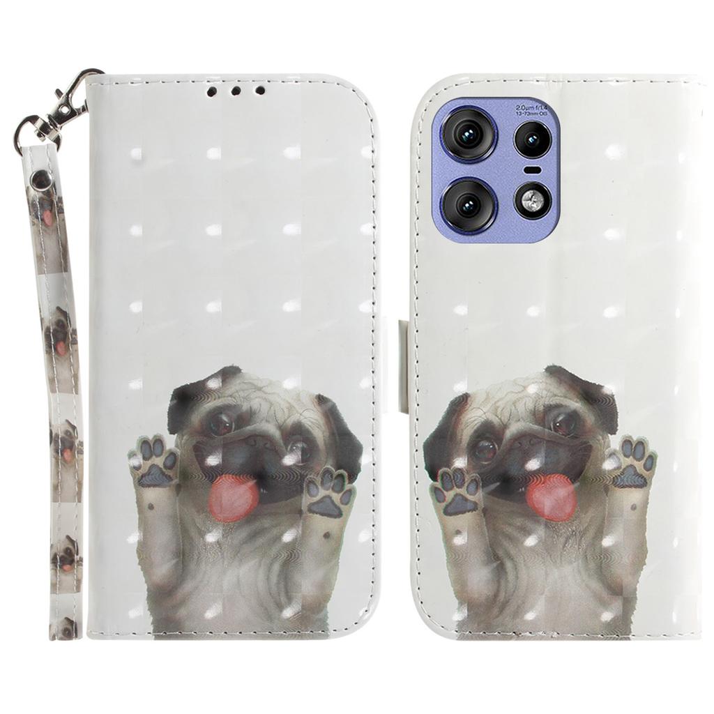 For Motorola Edge 50 5G/Edge 50 Pro 5G Case Pattern Printing Leather Wallet Phone Cover with Strap