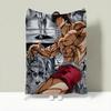 Anime B-Baki Hanma Throw Lightweight 240g Flannel Blanket Soft Skin-friendly for Summer Cooling