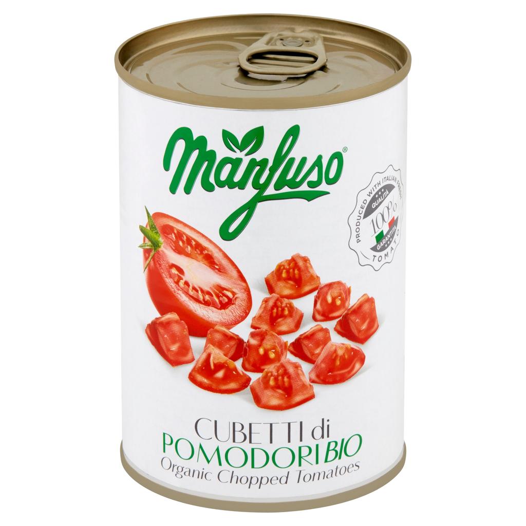 Tomates Pelados em Cubos, Orgânicos, 400 g - Manfuso
