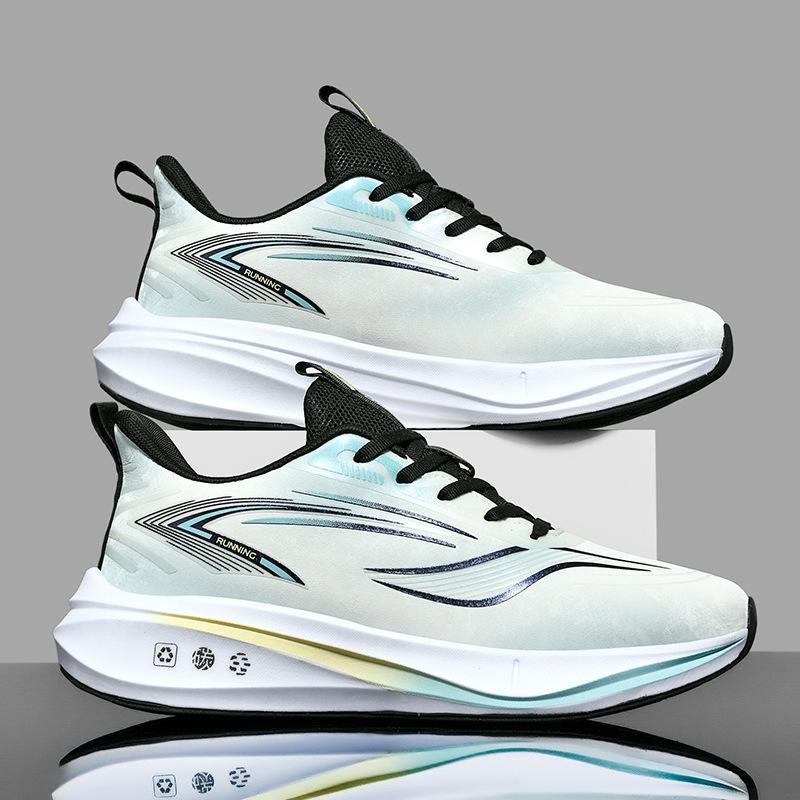 Autumn and winter new leather velvet sports casual shoes men's fashion versatile thick-soled non-slip and wear-resistant student running shoes