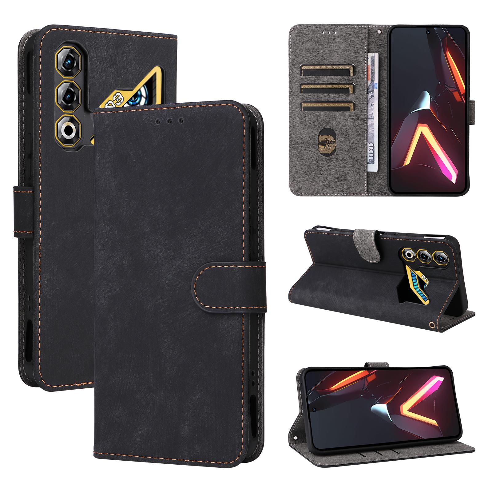 

Чехол-книжка для ZTE nubia Neo 3 GT из искусственной кожи, полная защита корпуса с [блокировкой RFID], противоударный, прочный, ретро чехол для телефона for ZTE nubia Neo 3 GT чёрный