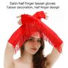 Evening Party Half Finger Gloves Long Length Fringed Gloves Club Arm Sleeves Bachelorette Party Costume Stage Gloves
