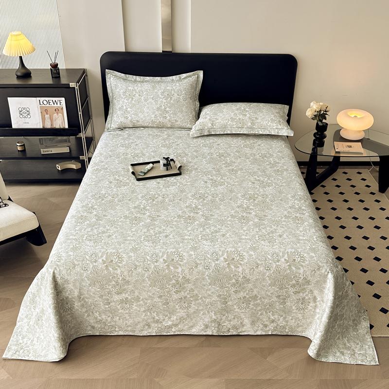 Vintage Style Floral Pattern 100% Cotton Bed Sheet Set Dark Color Flowers Luxurious Bedspread with Pillowcases Queen Bedding Set